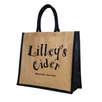 Lilley's Large Brown/Black Jute Bag